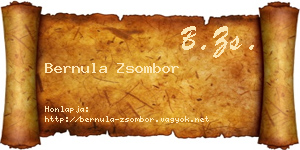 Bernula Zsombor névjegykártya